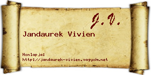 Jandaurek Vivien névjegykártya